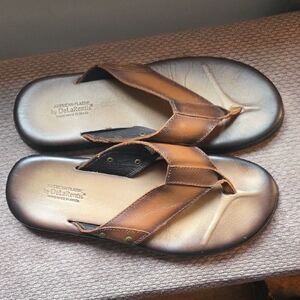Brown Men's Genuine Leather Sandals
